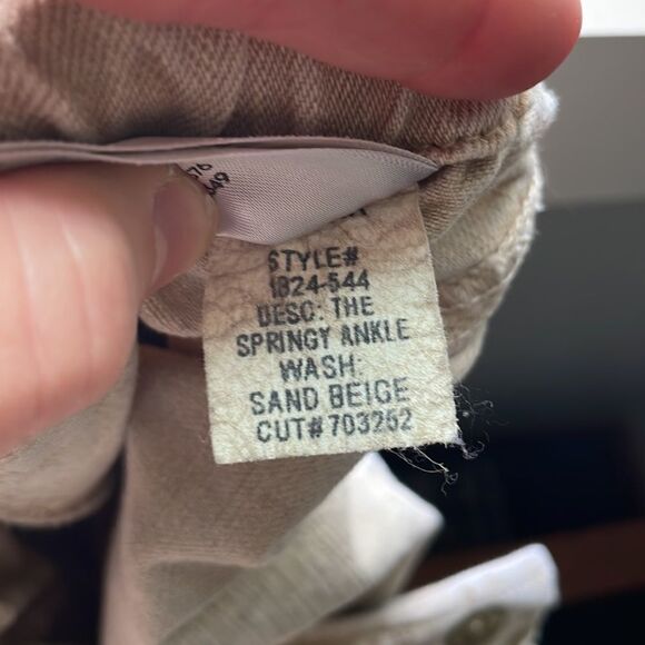 MOTHER The Springy Ankle Jeans Sand Beige 27 - Picture 9 of 10